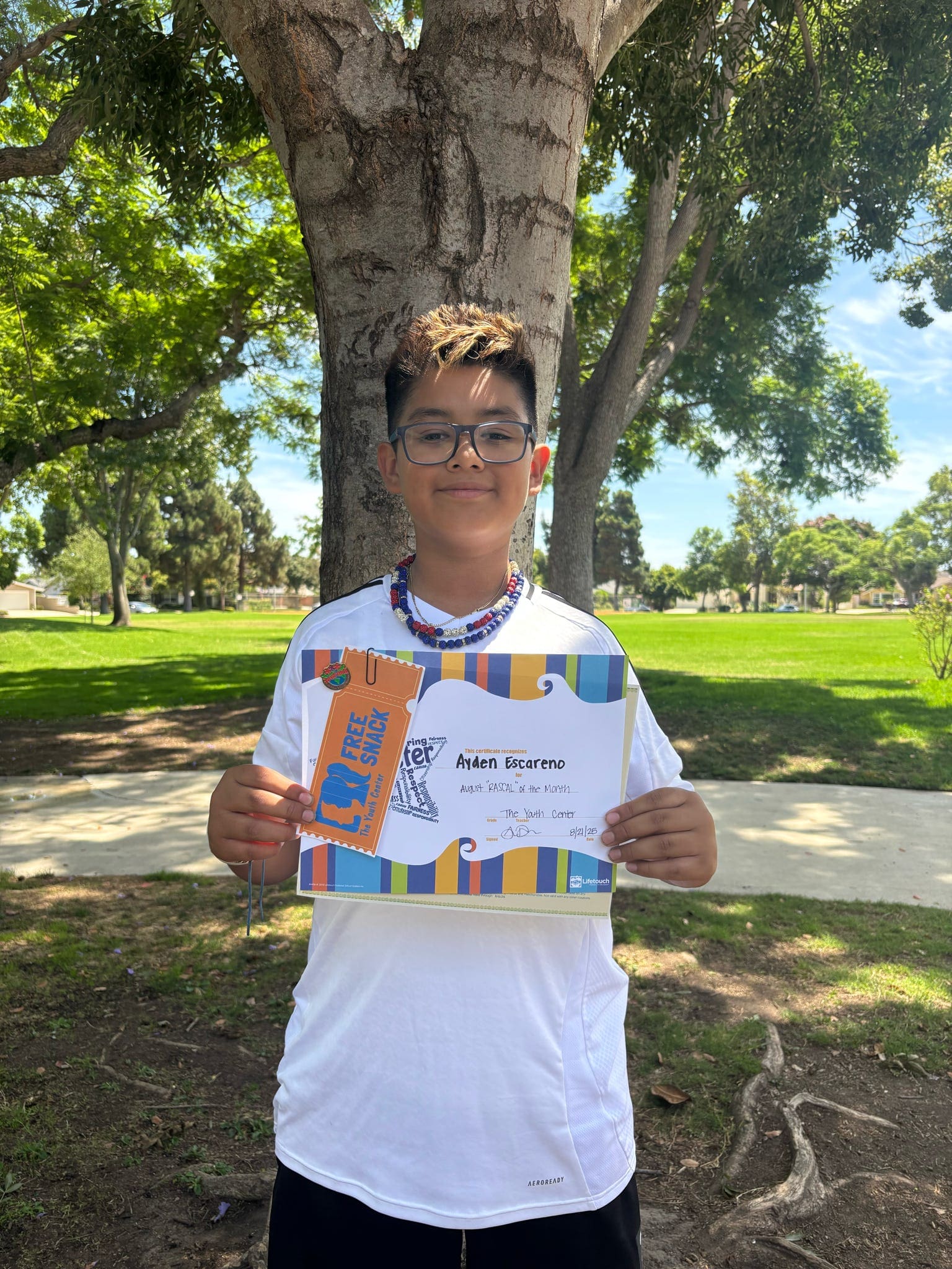 RASCALS student certificate