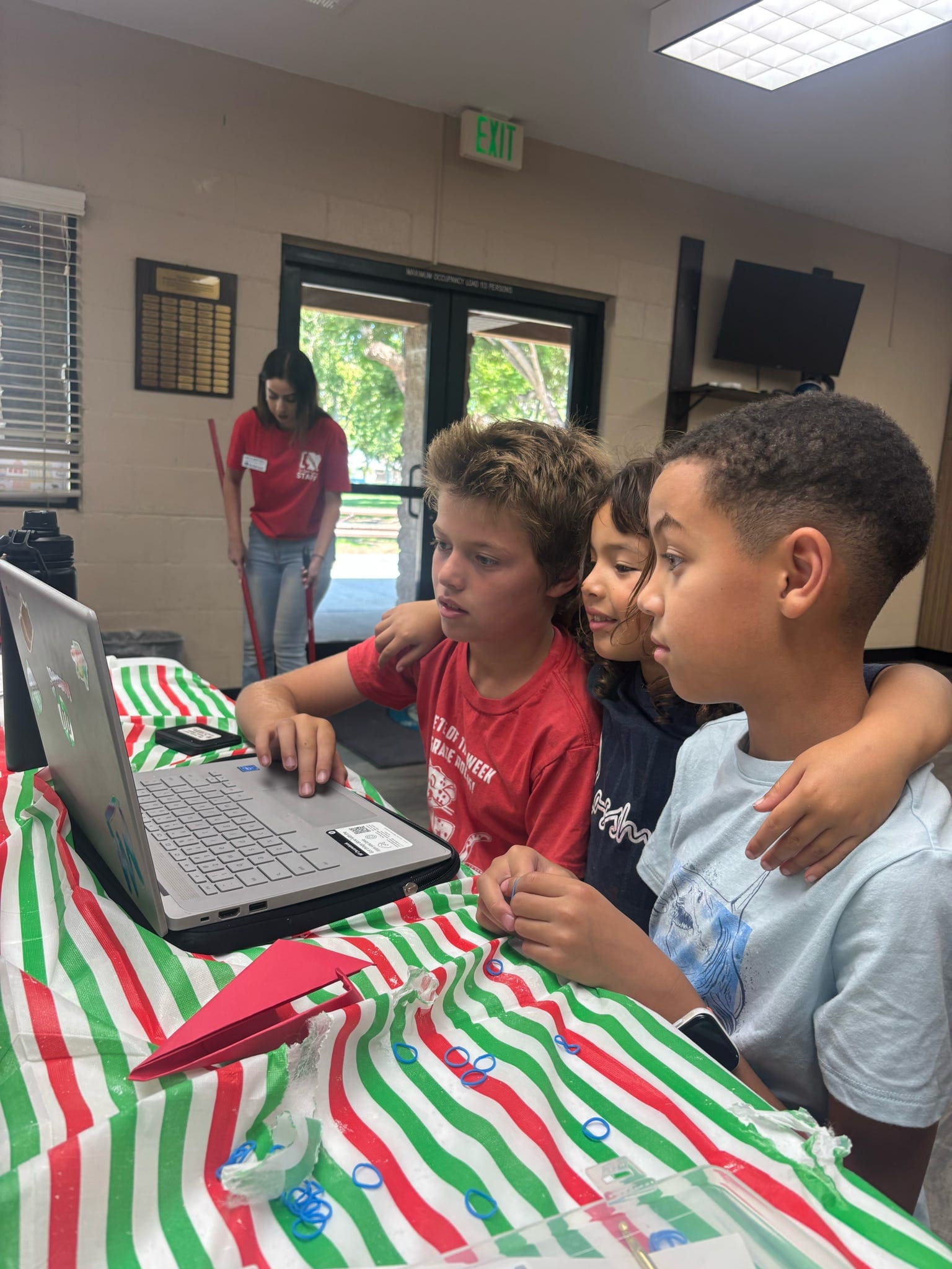 RASCALS students in front of laptop