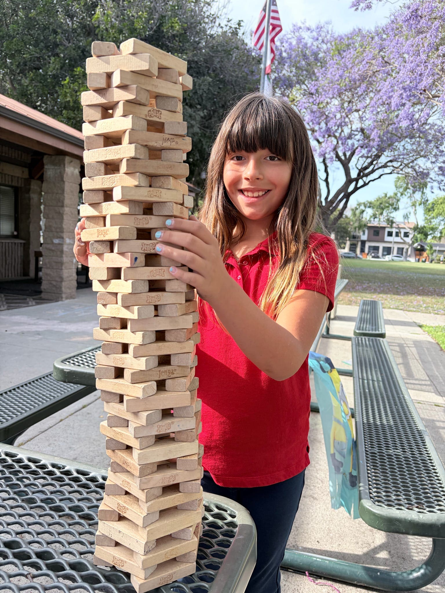 RASCALS student playing Jenga 